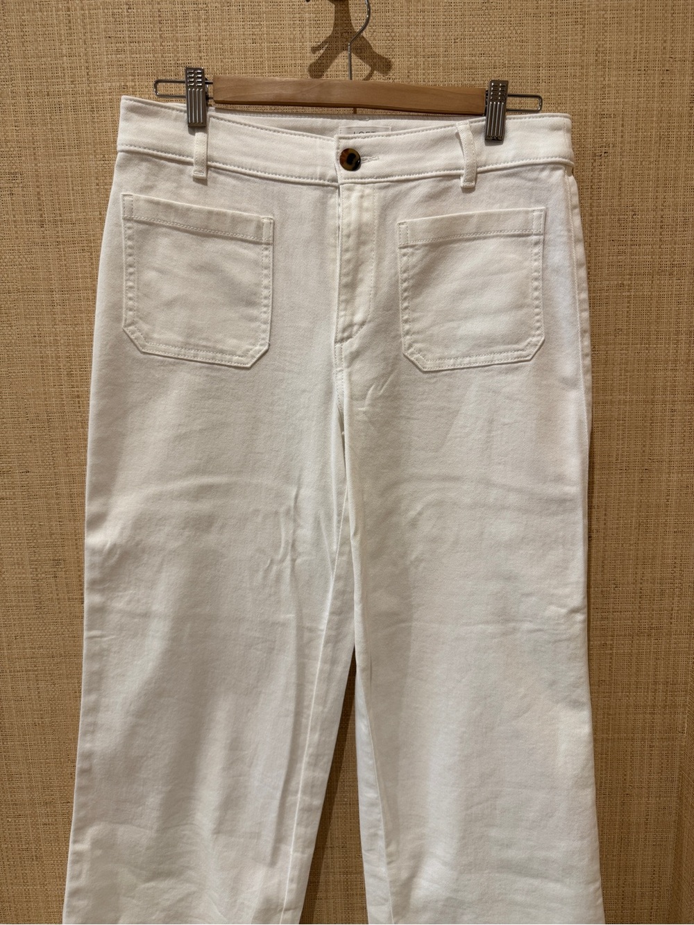 LOFT White crop wide leg Women’s Jeans with Front Patch Pockets